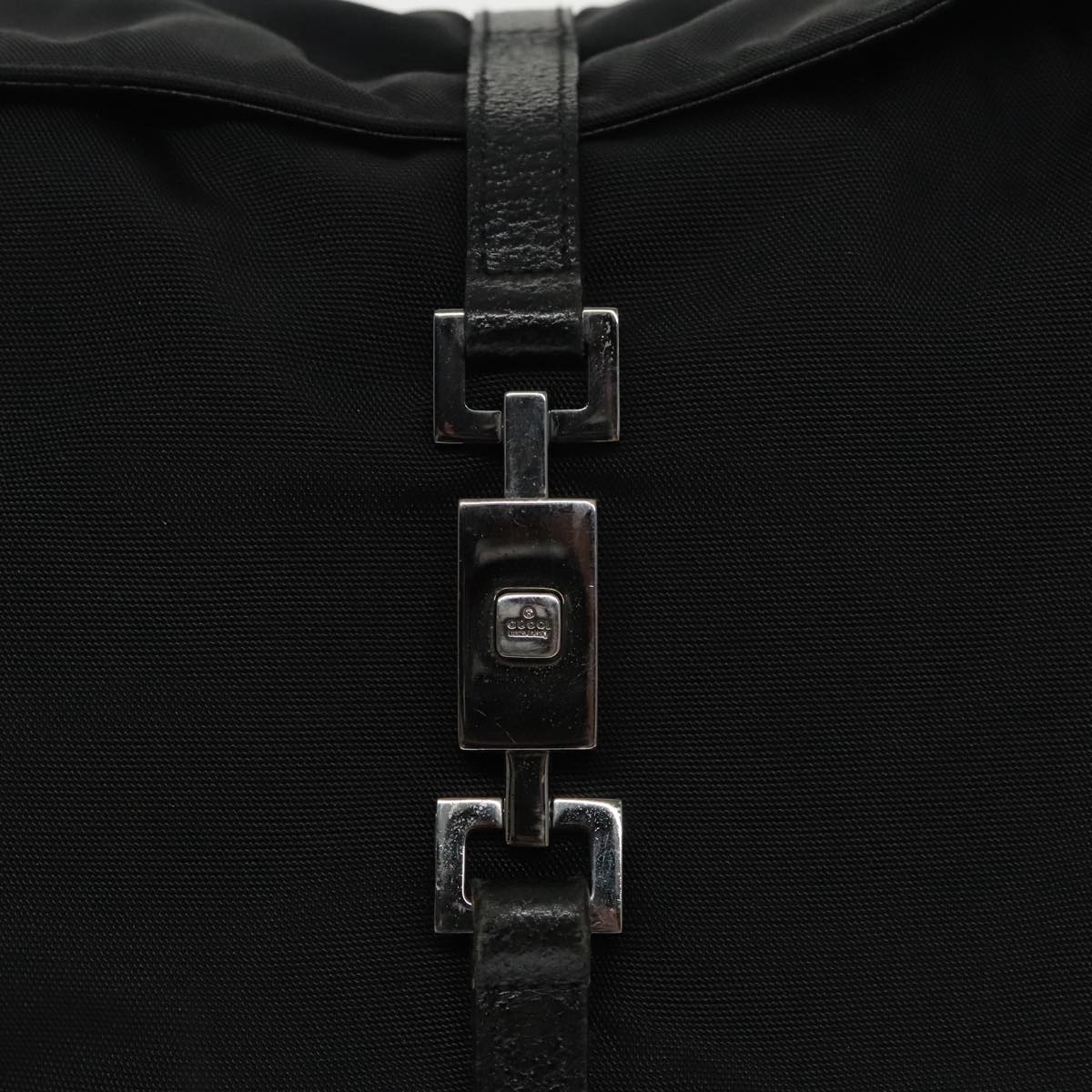 GUCCI Jackie Hand Bag Canvas Black Silver 001 3355 ep6257