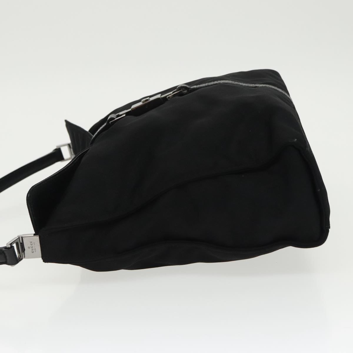 GUCCI Jackie Hand Bag Canvas Black Silver 001 3355 ep6257