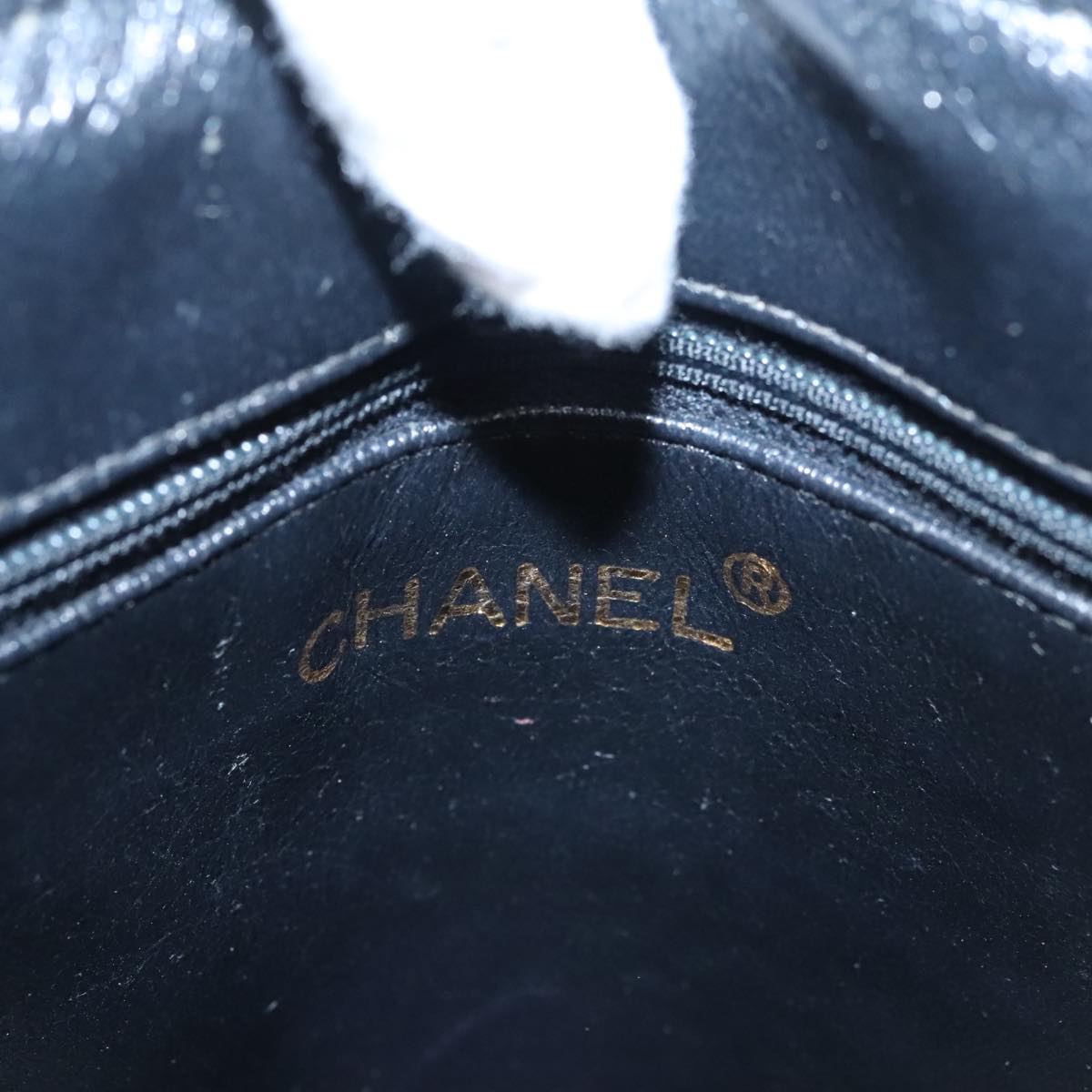 CHANEL Matelasse Chain Shoulder Bag Lamb Skin Black Gold CC ep6305