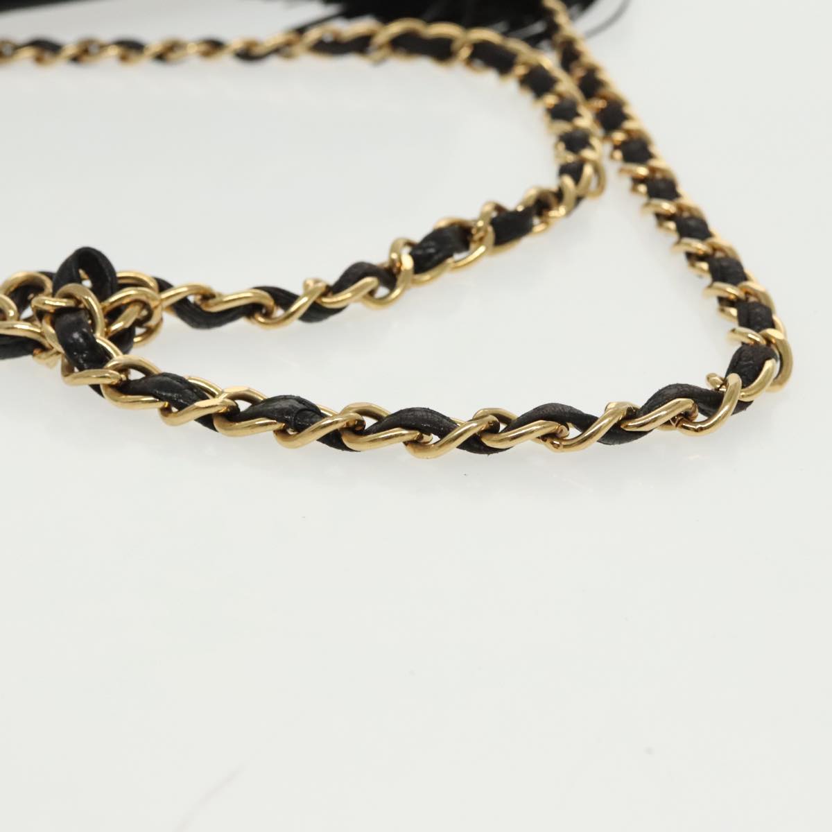 CHANEL Matelasse Chain Shoulder Bag Lamb Skin Black Gold CC ep6305