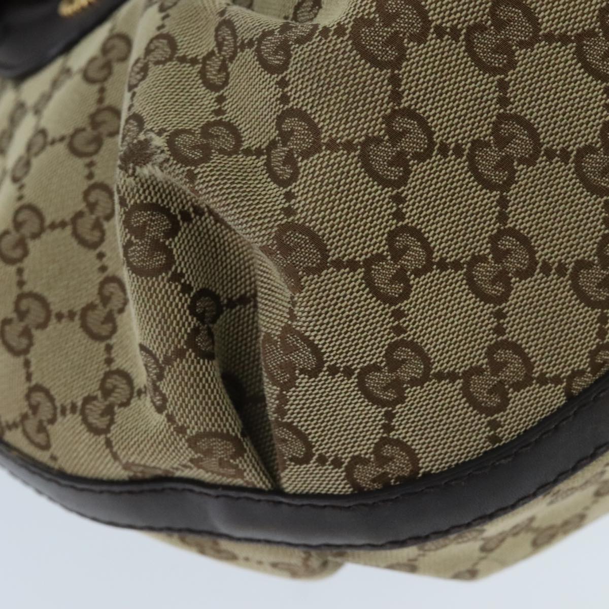 GUCCI GG Canvas Hand Bag Beige Gold 269953 ep6313