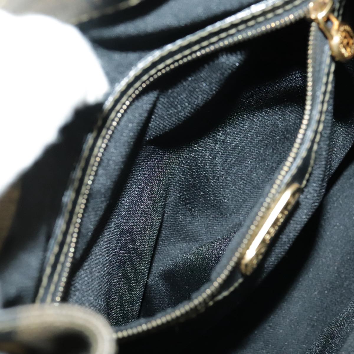 FENDI Pecan Canvas Backpack Brown Black gold ep6451