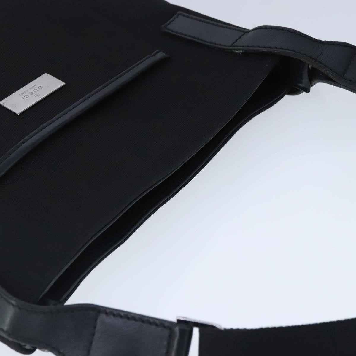 GUCCI Shoulder Bag Canvas Black 122793 ep6492