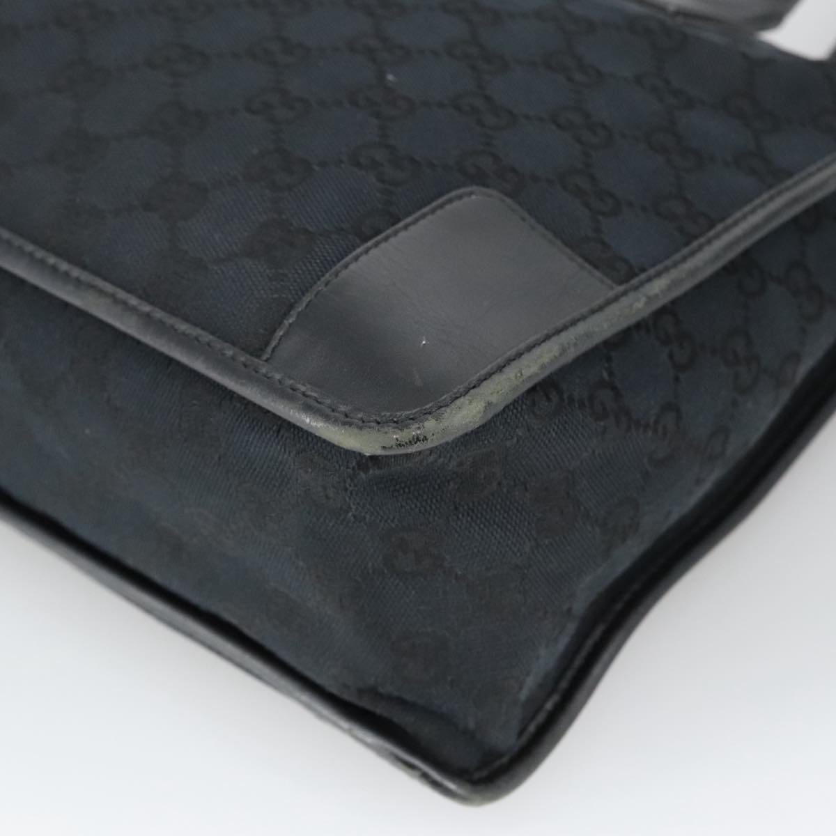 GUCCI GG Canvas Hand Bag Black Silver 000 0855 ep6498