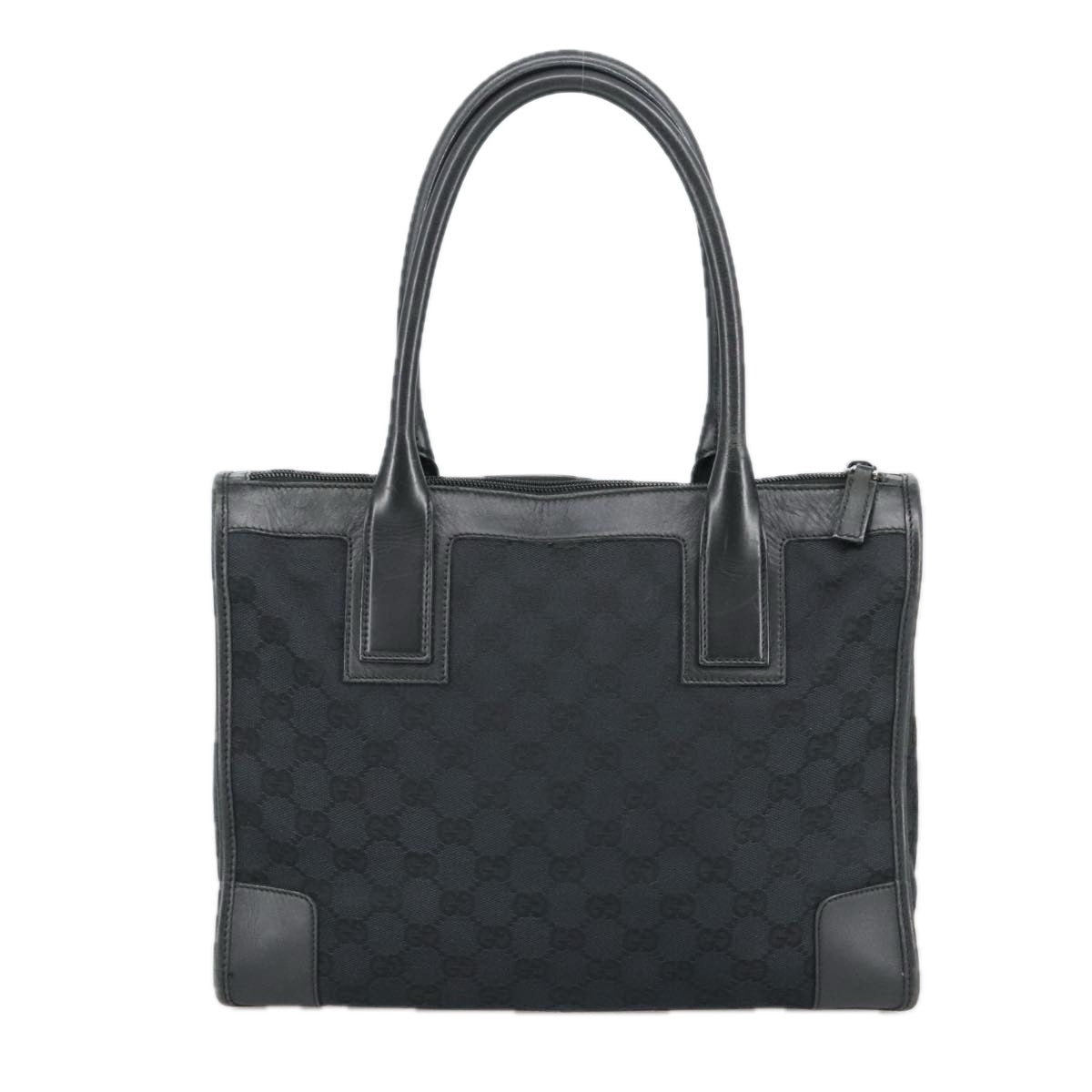 GUCCI GG Canvas Hand Bag Black Silver 000 0855 ep6498