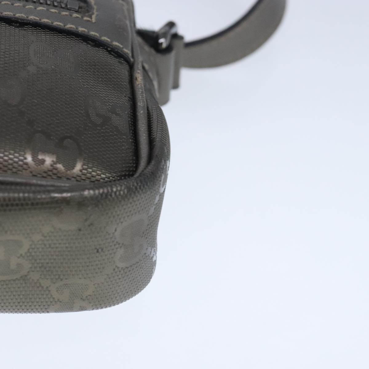 GUCCI GG implementation Shoulder Bag PVC Leather Bronze ep6507