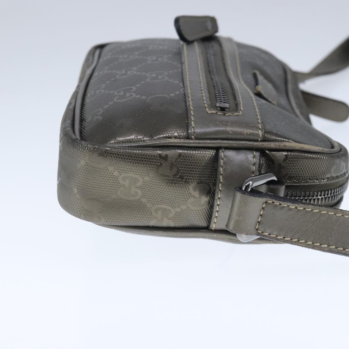 GUCCI GG implementation Shoulder Bag PVC Leather Bronze ep6507