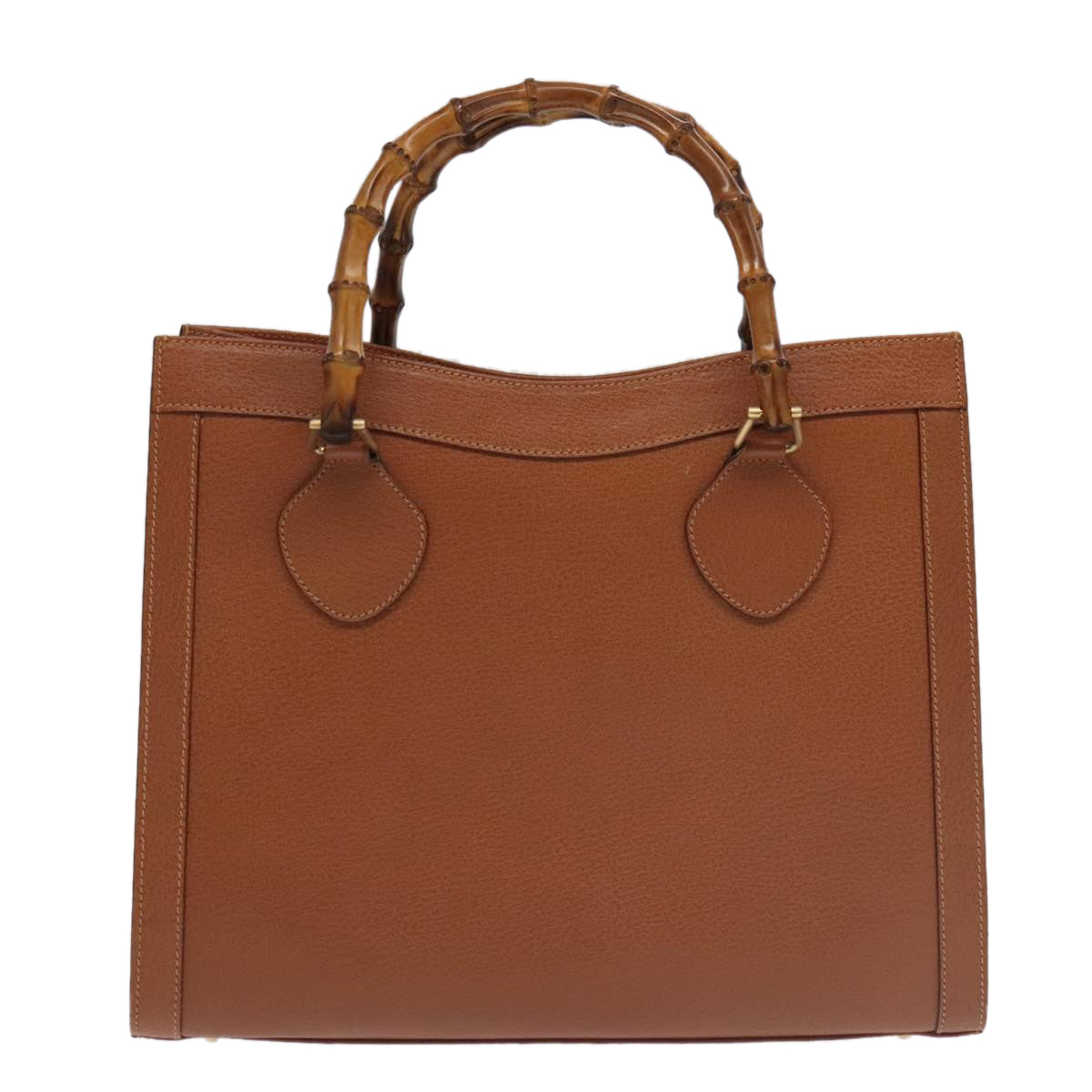 GUCCI Bamboo Hand Bag Leather Brown Gold 002 123 0260 ep6521