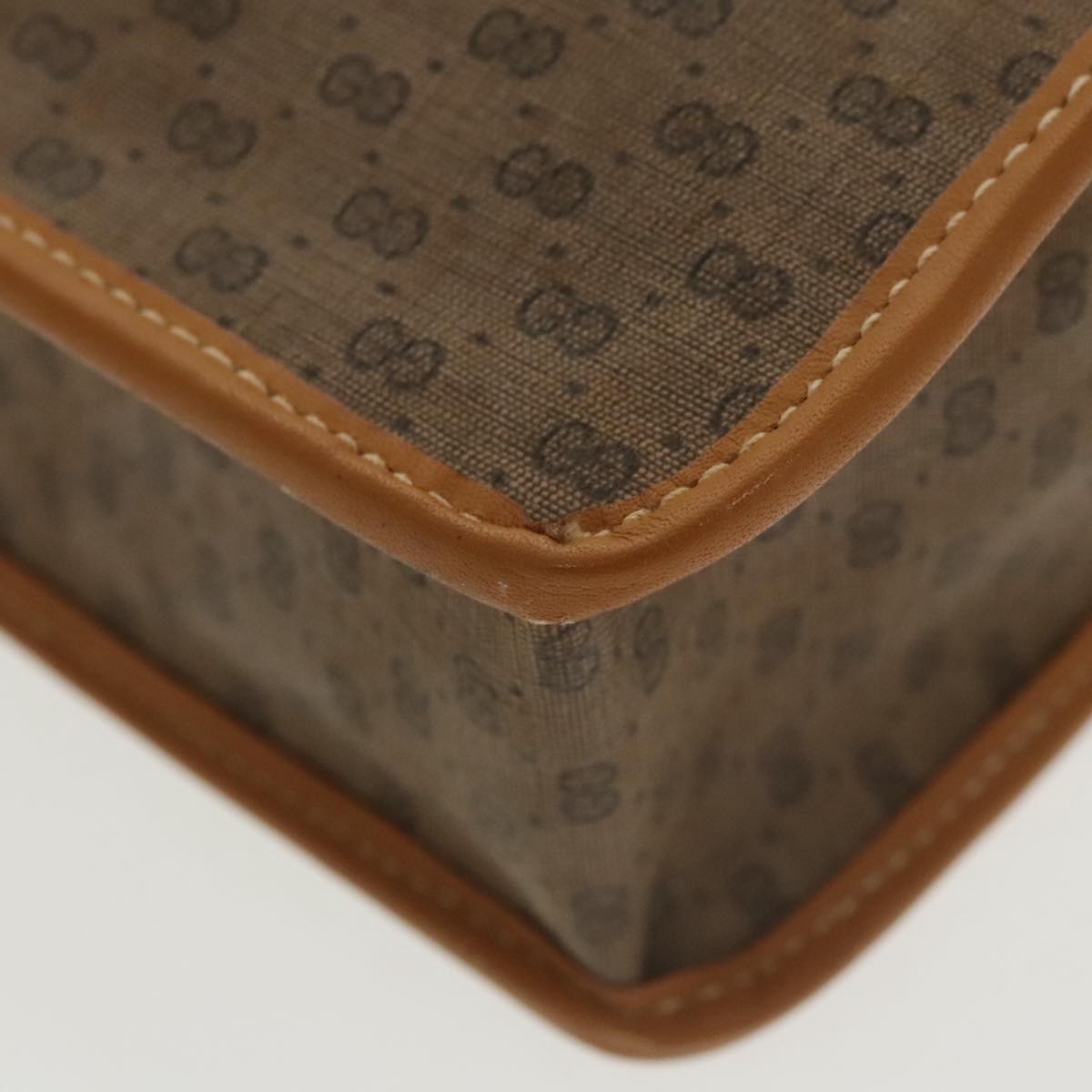 GUCCI Micro GG Canvas Hand Bag PVC Leather 2way Beige ep6523