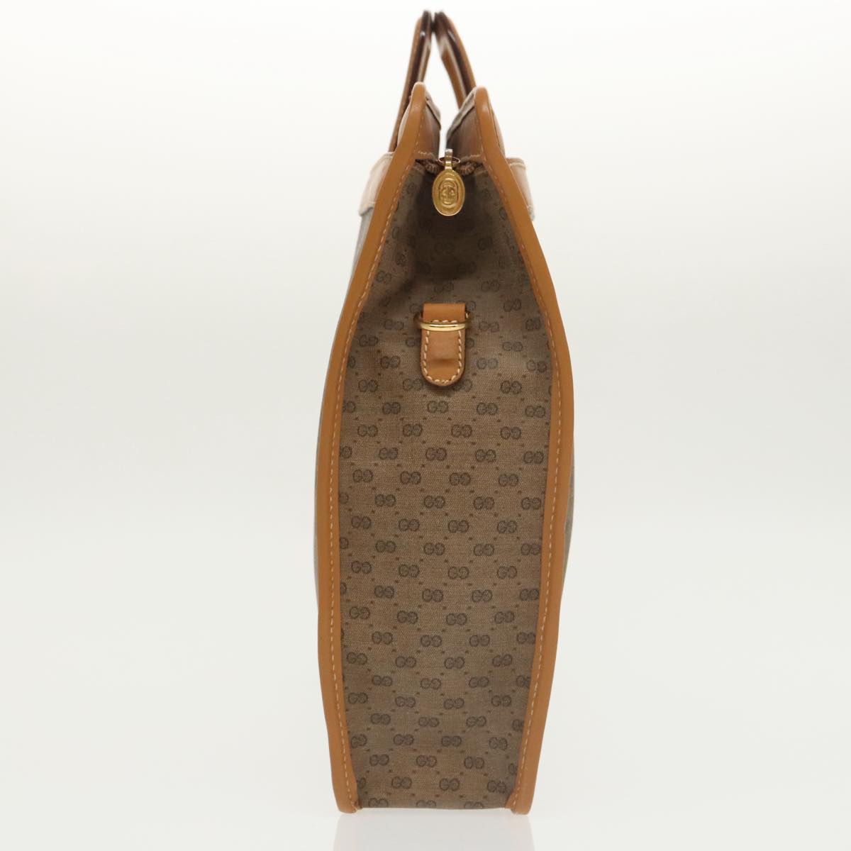 GUCCI Micro GG Canvas Hand Bag PVC Leather 2way Beige ep6523