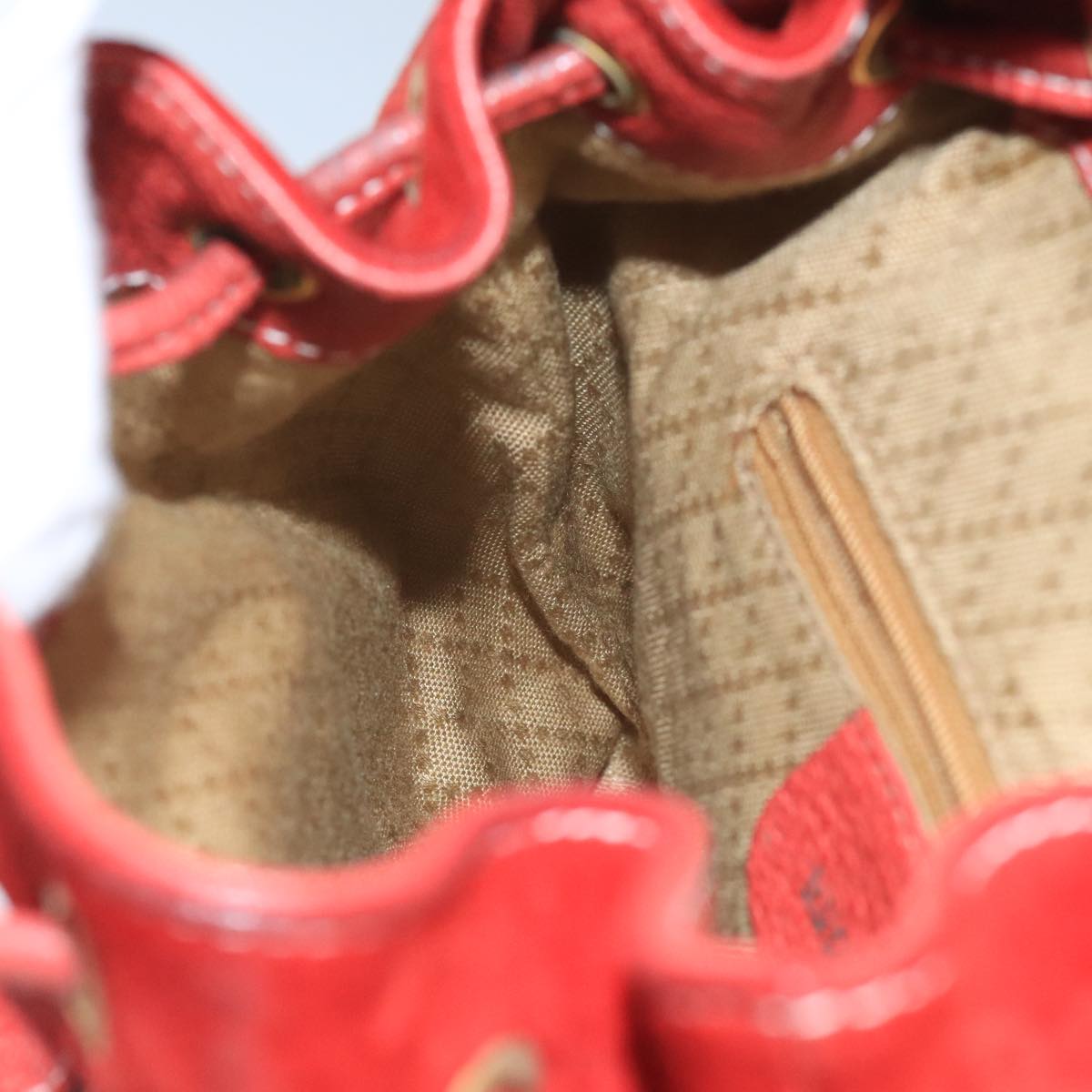 GUCCI Bamboo Backpack Suede Red Gold 003 2058 0030 ep6551