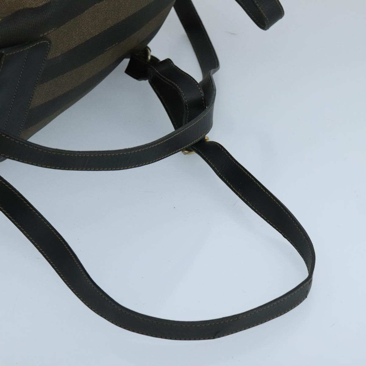 FENDI Pecan Canvas Backpack Brown Black Gold ep6564