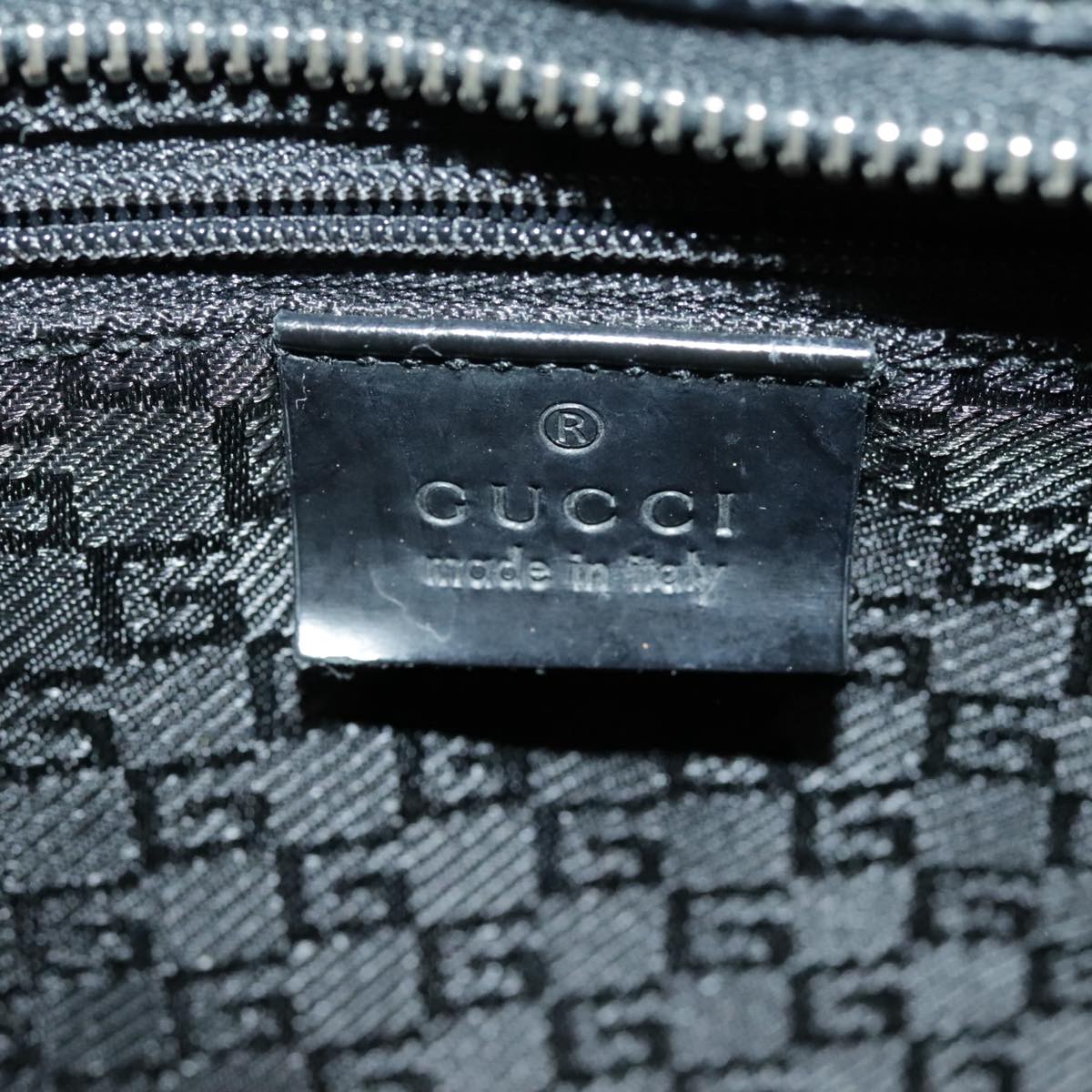GUCCI Tote Bag Patent leather Black Silver 002 1133 ep6570
