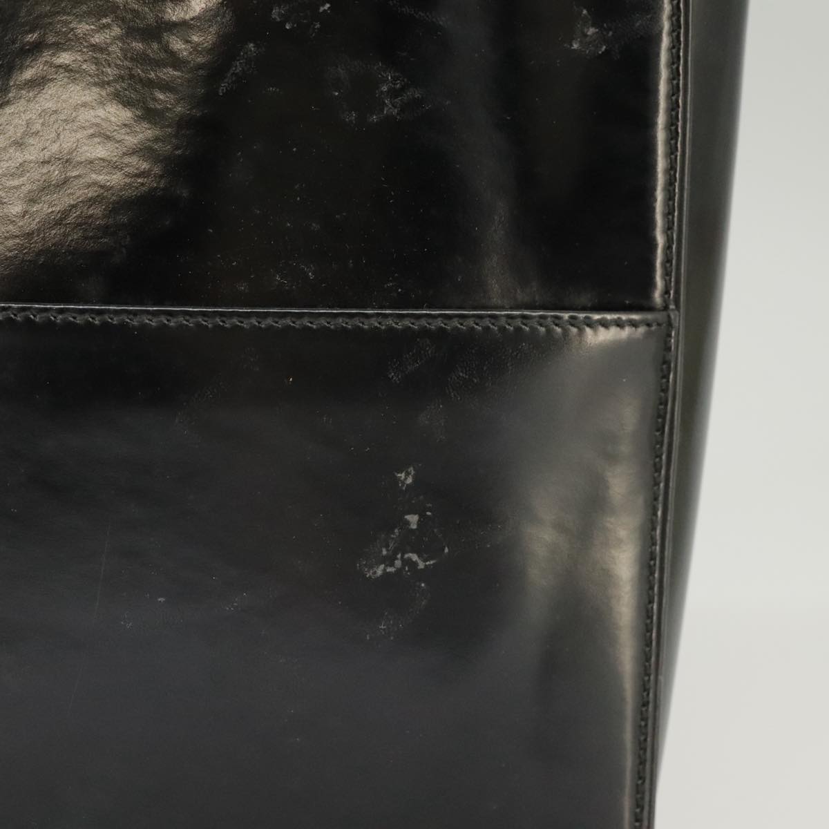 GUCCI Tote Bag Patent leather Black Silver 002 1133 ep6570