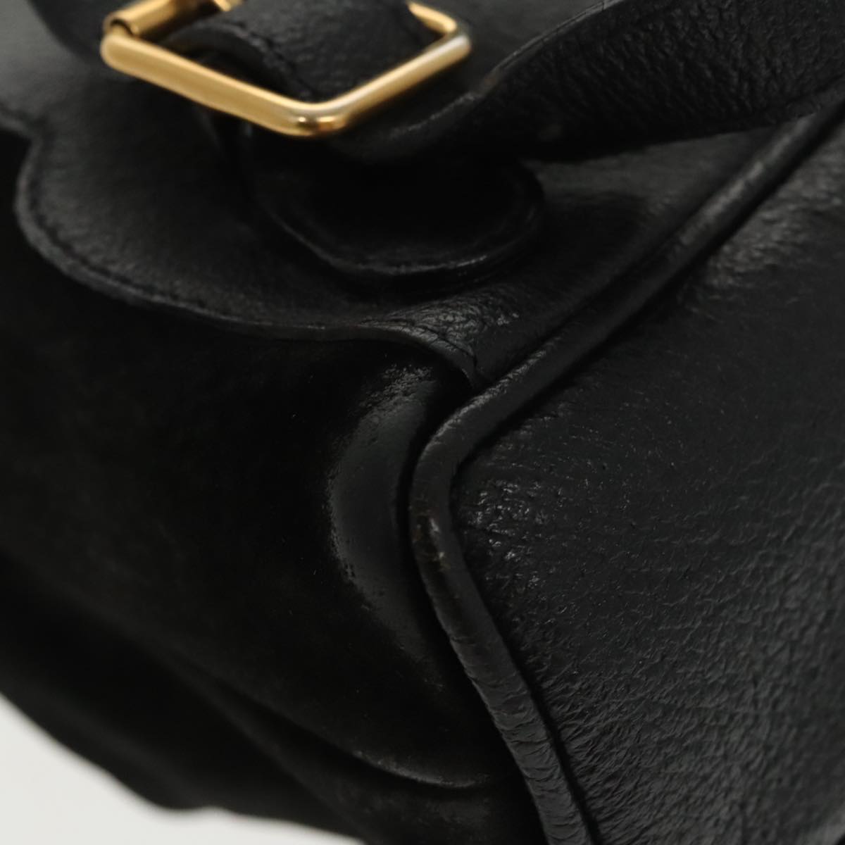 GUCCI Bamboo Backpack Suede Black Gold 003 1705 0030 ep6590