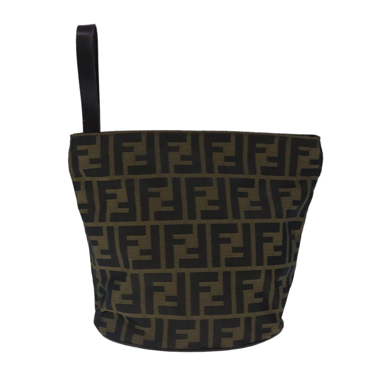 FENDI Zucca Canvas Pouch Brown Black ep6604