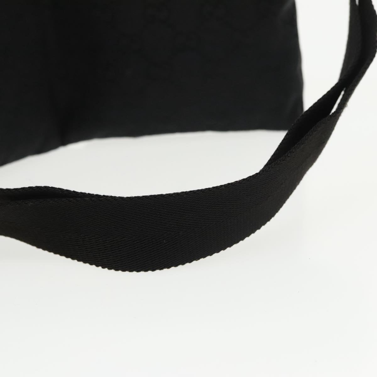 GUCCI GG Canvas Waist bag Black Silver 28566 ep6648
