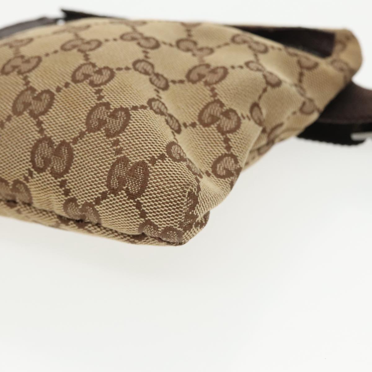 GUCCI GG Canvas Waist bag Beige Silver 28566 ep6664