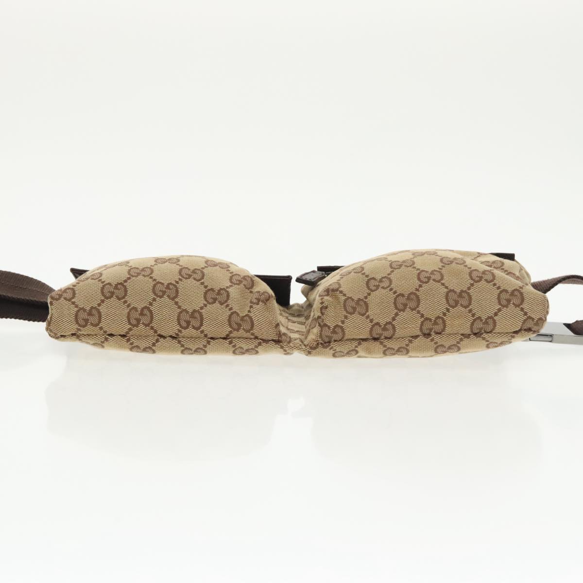 GUCCI GG Canvas Waist bag Beige Silver 28566 ep6664