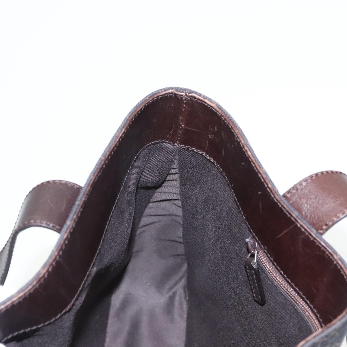 GUCCI GG Canvas Tote Bag Silver Brown 73983 ep6697