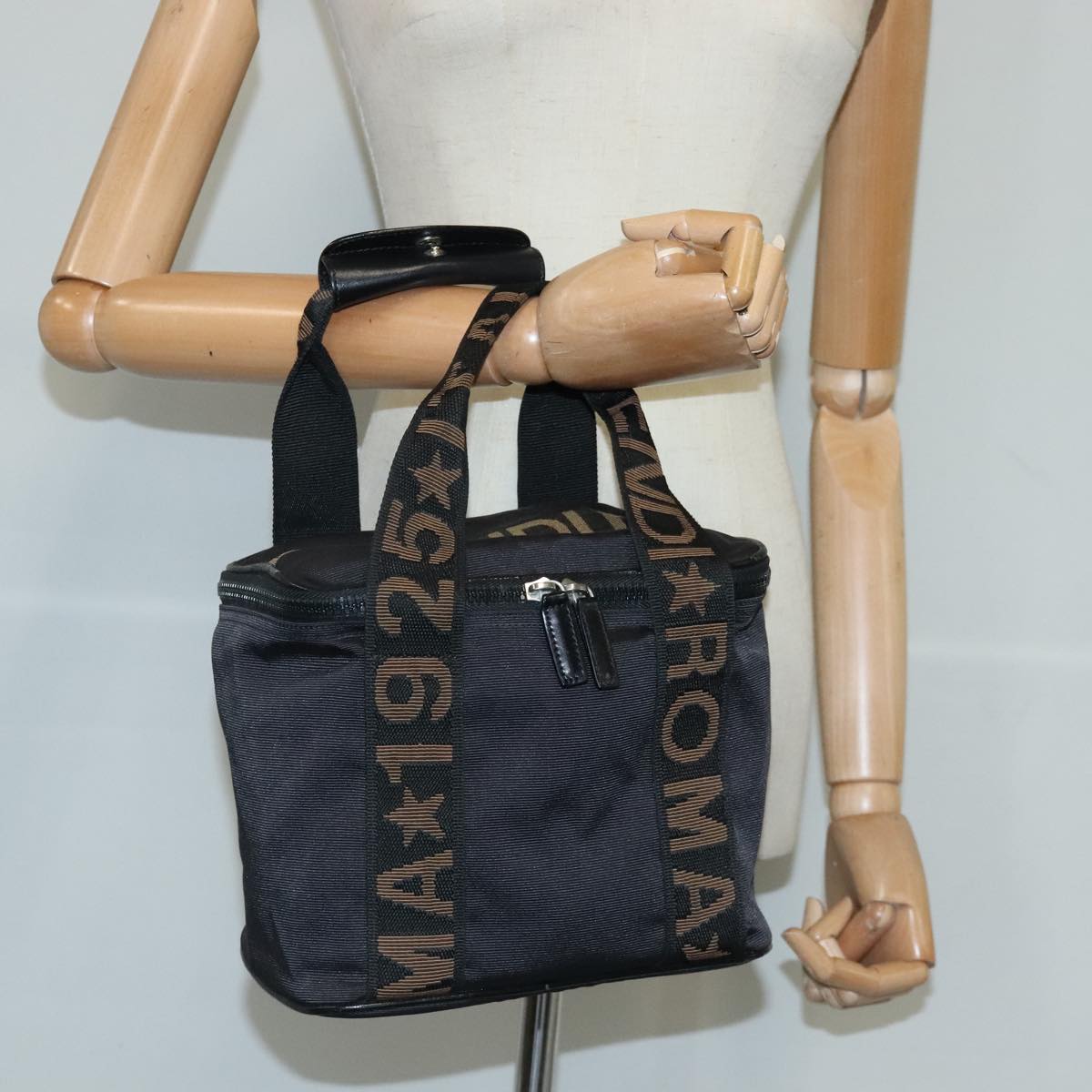FENDI Hand Bag Nylon Black ep6807