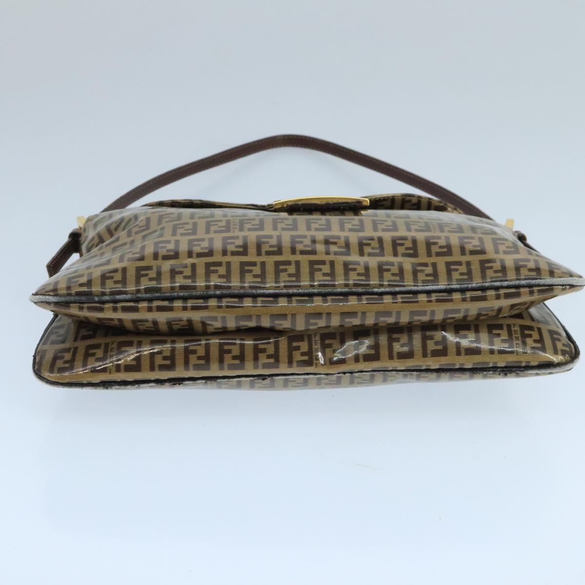 FENDI Zucchino Canvas Shoulder Bag Enamel Beige ep6814
