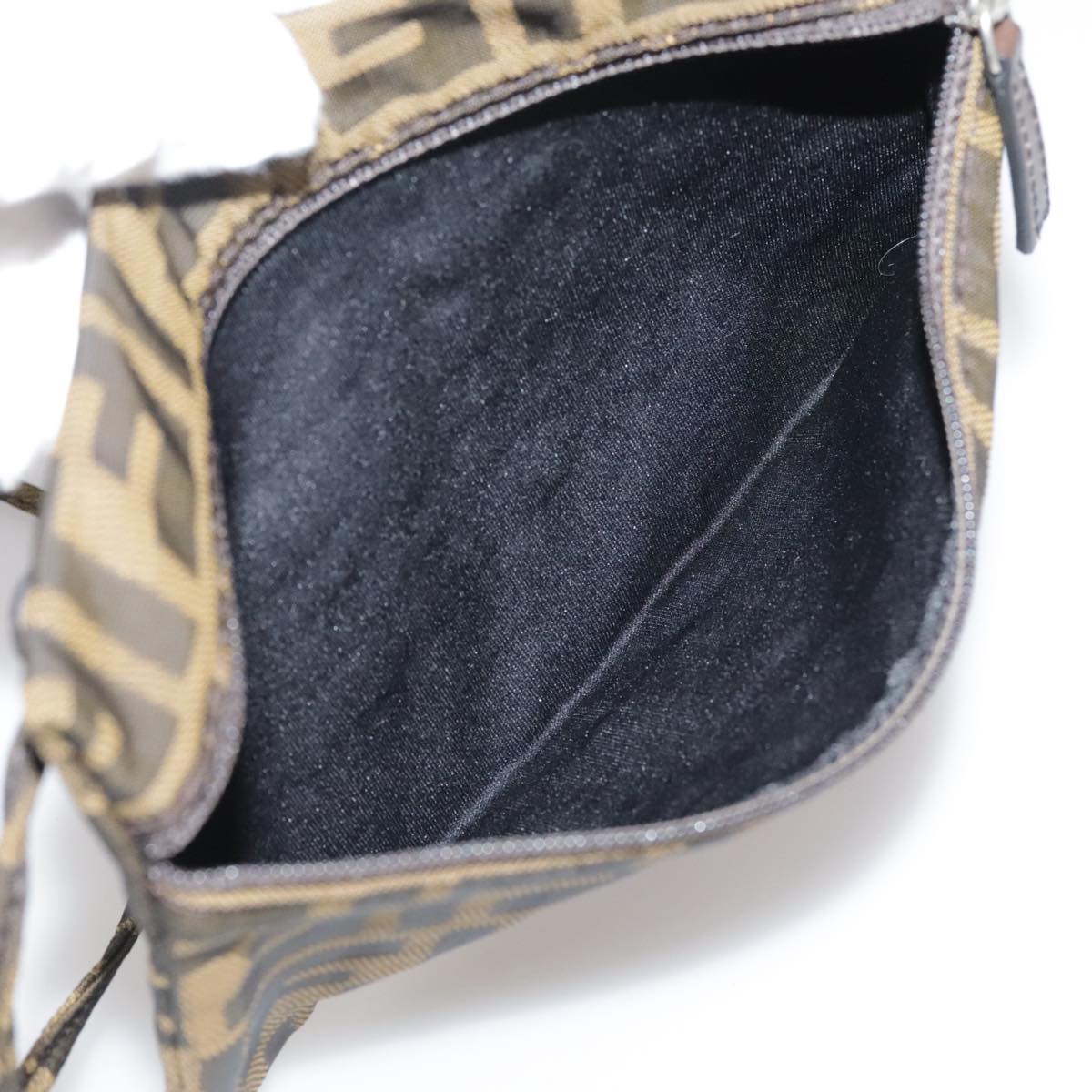 FENDI Zucca Canvas Tote Bag Brown Black Silver ep6861