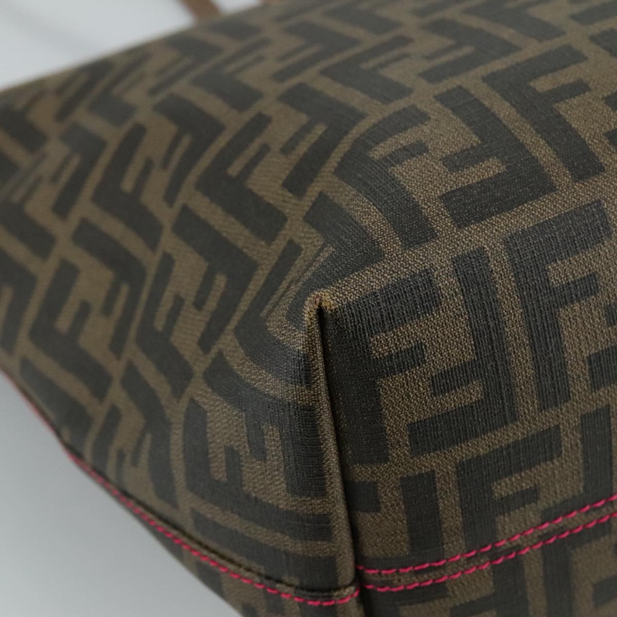FENDI Zucca Canvas Tote Bag Brown Black ep6901