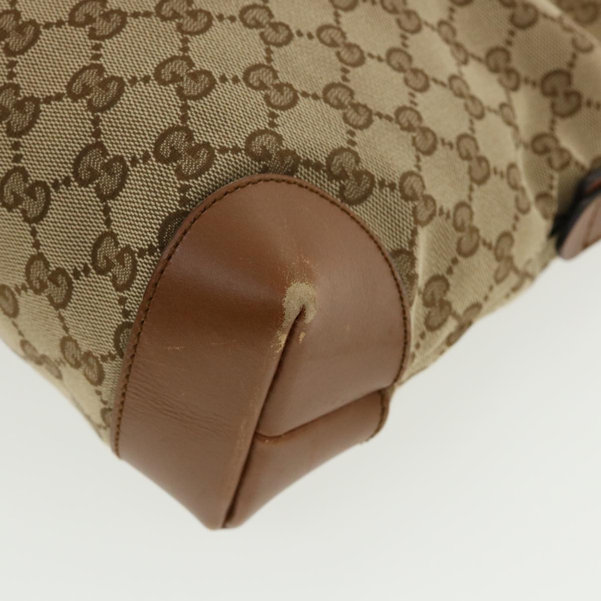 GUCCI Web Sherry Line GG Canvas Shoulder Bag Beige Brown Green 337598 ep701