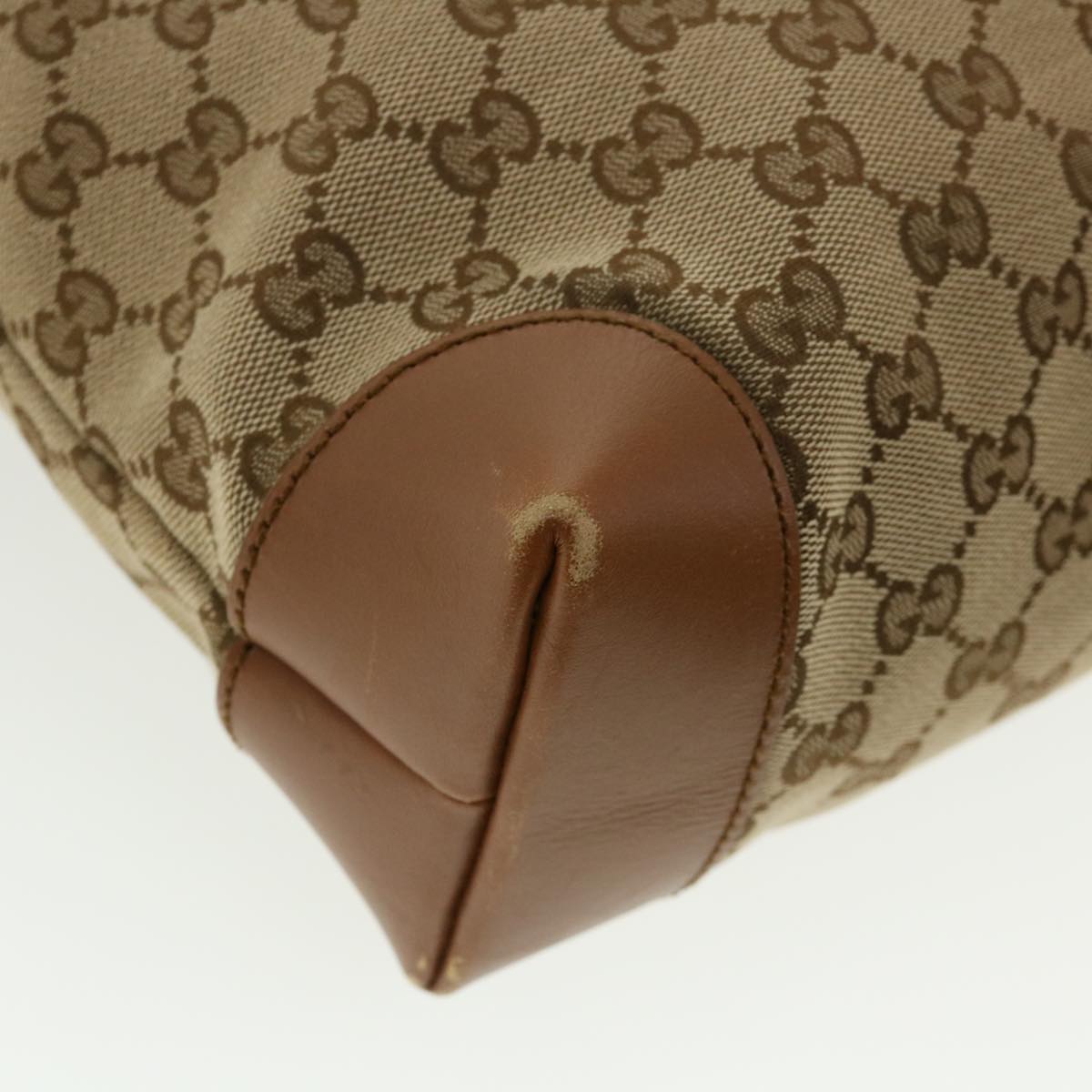 GUCCI Web Sherry Line GG Canvas Shoulder Bag Beige Brown Green 337598 ep701