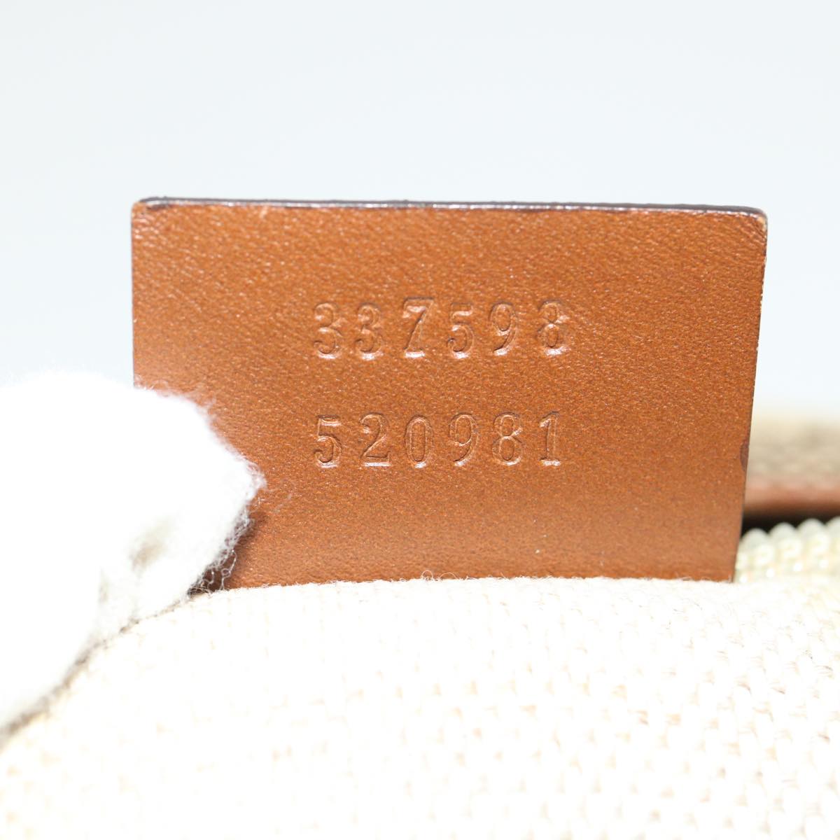 GUCCI Web Sherry Line GG Canvas Shoulder Bag Beige Brown Green 337598 ep701