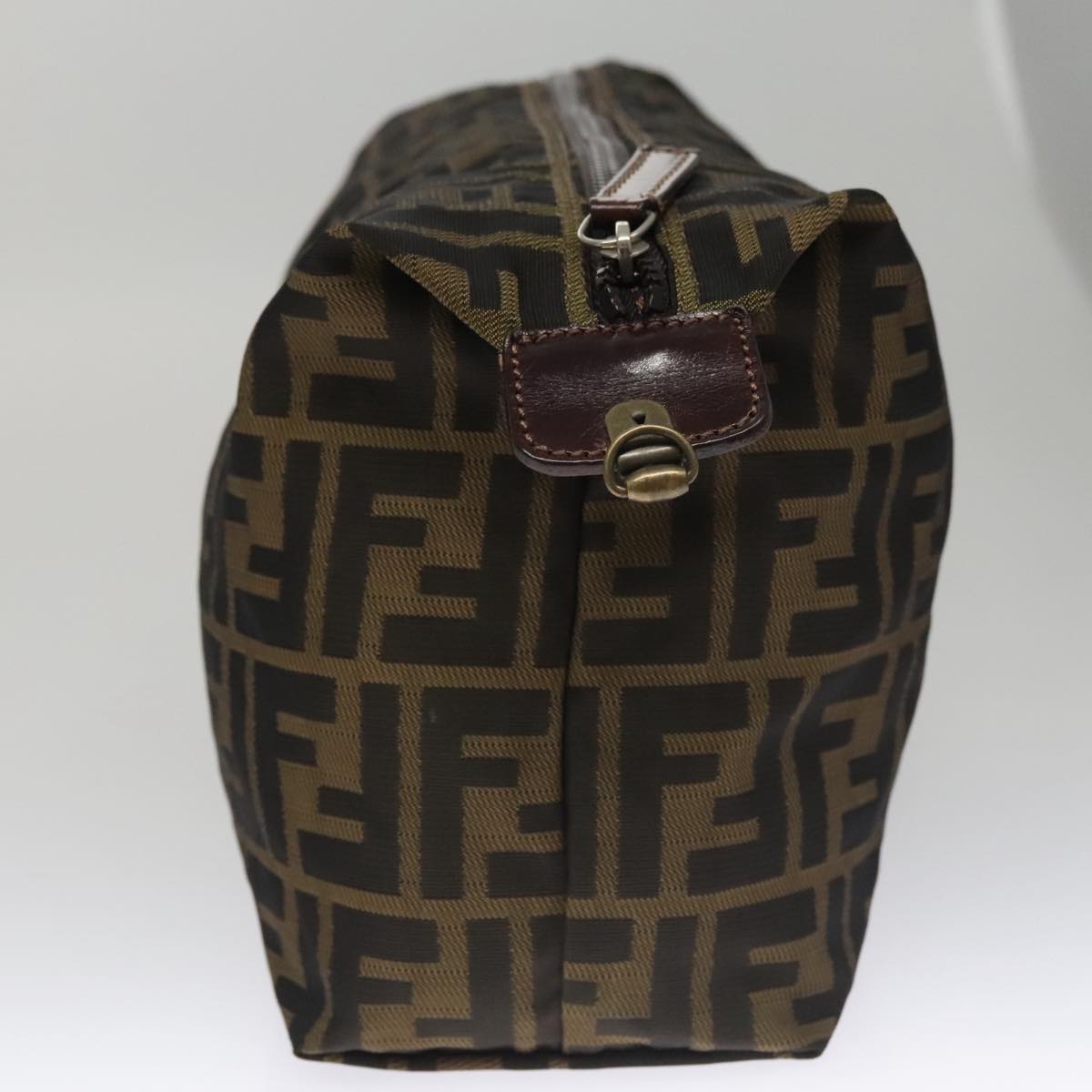 FENDI Zucca Canvas Pouch Brown Black ep7110