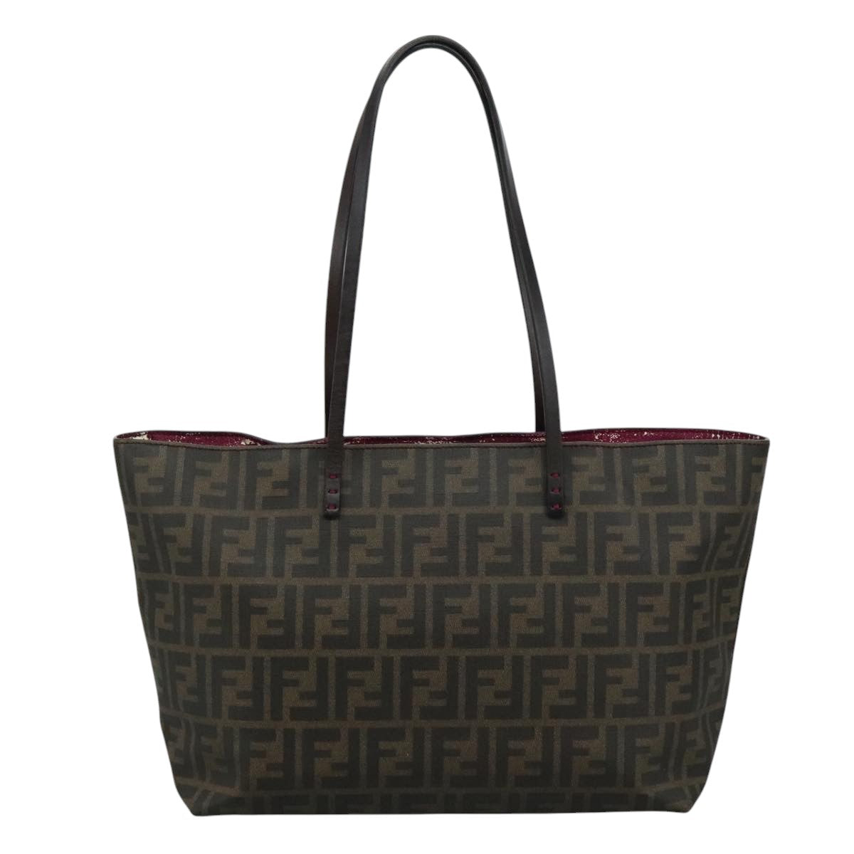 FENDI Zucca Canvas Tote Bag Brown Black ep7127