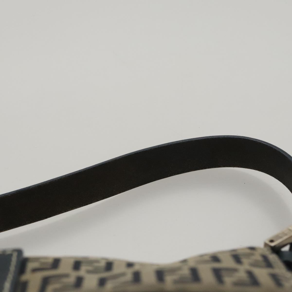 FENDI Zucchino Canvas Mamma Baguette Shoulder Bag Navy ep7212