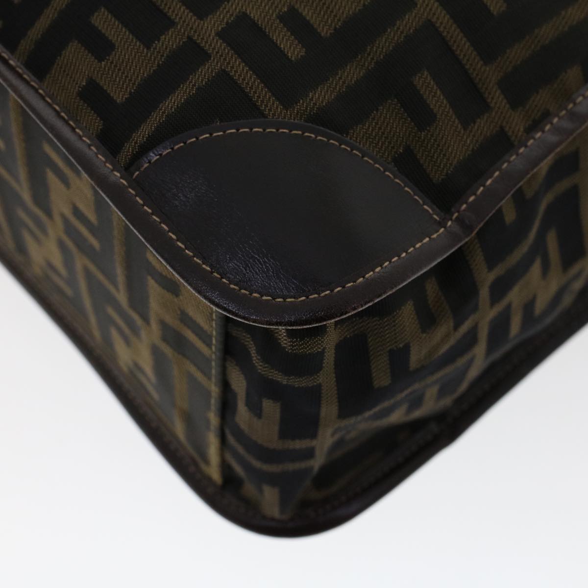 FENDI Zucca Canvas Tote Bag Black Brown ep938