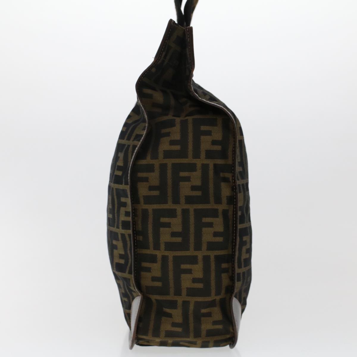 FENDI Zucca Canvas Tote Bag Black Brown ep938