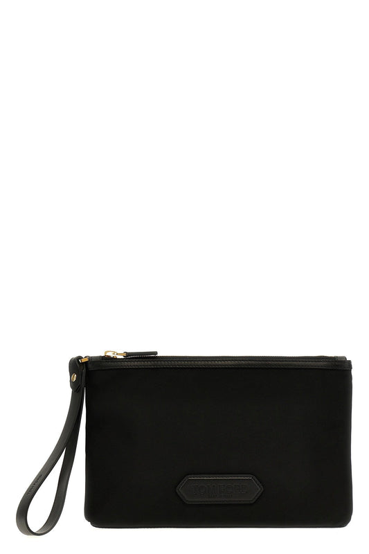 Tom Ford Men Logo Nylon Clutch