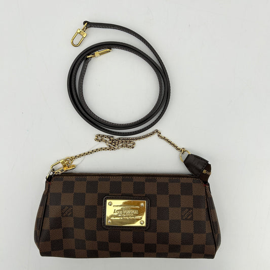 Louis Vuitton Eva Damier Ebene Canvas Red Crossbody Bag