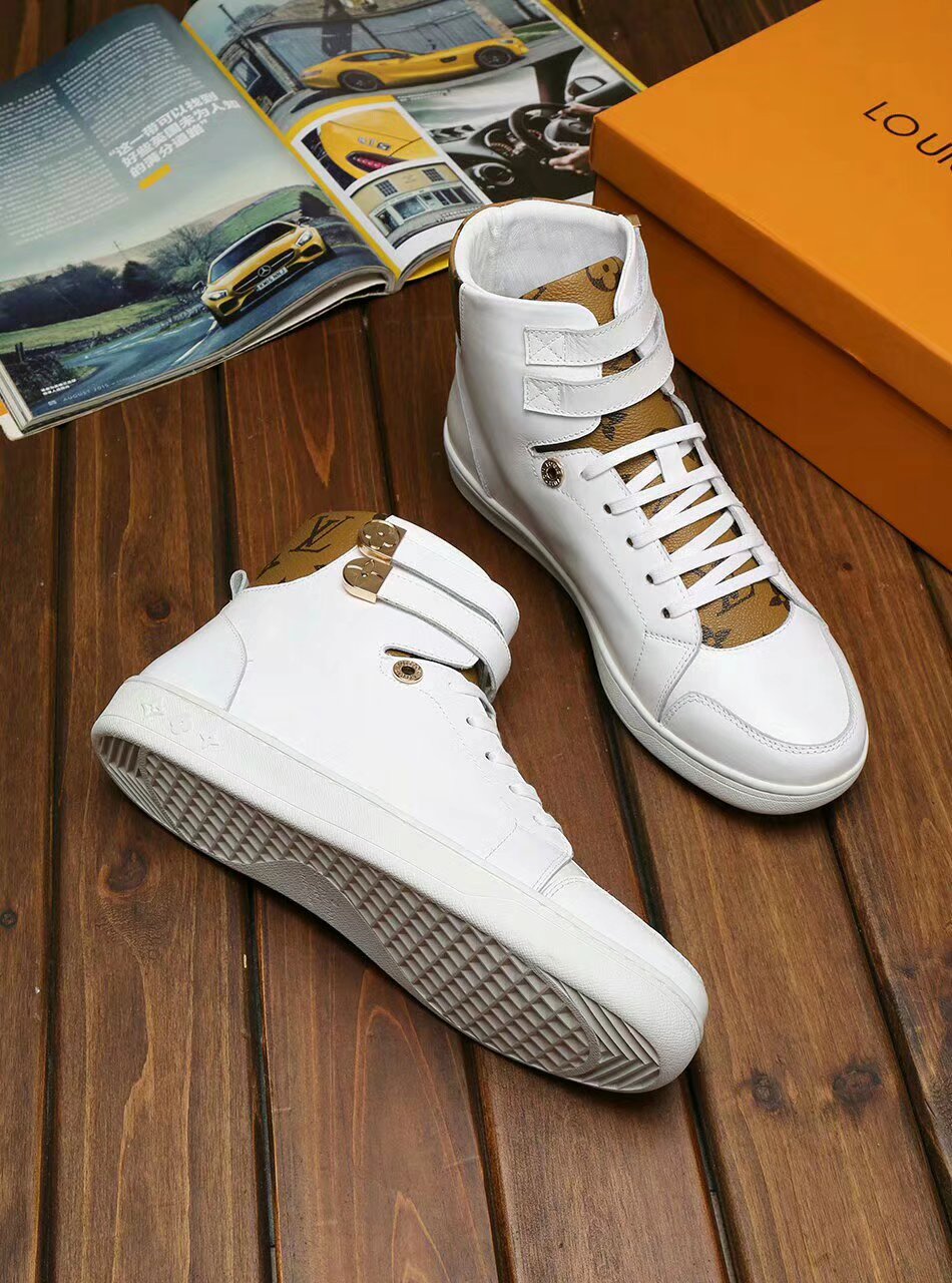GLM - LUV HIgh Top White Brown Sneaker
