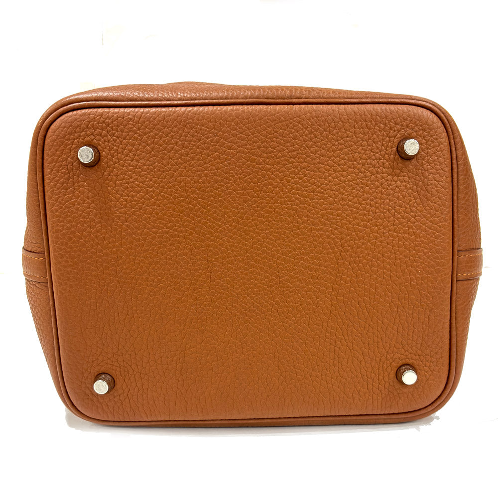 Hermes Picotin Lock  MM Brown Alligator  Clemence Silver  YÃƒÂ¥Ã‹â€ Ã‚Â» 22 Handbag