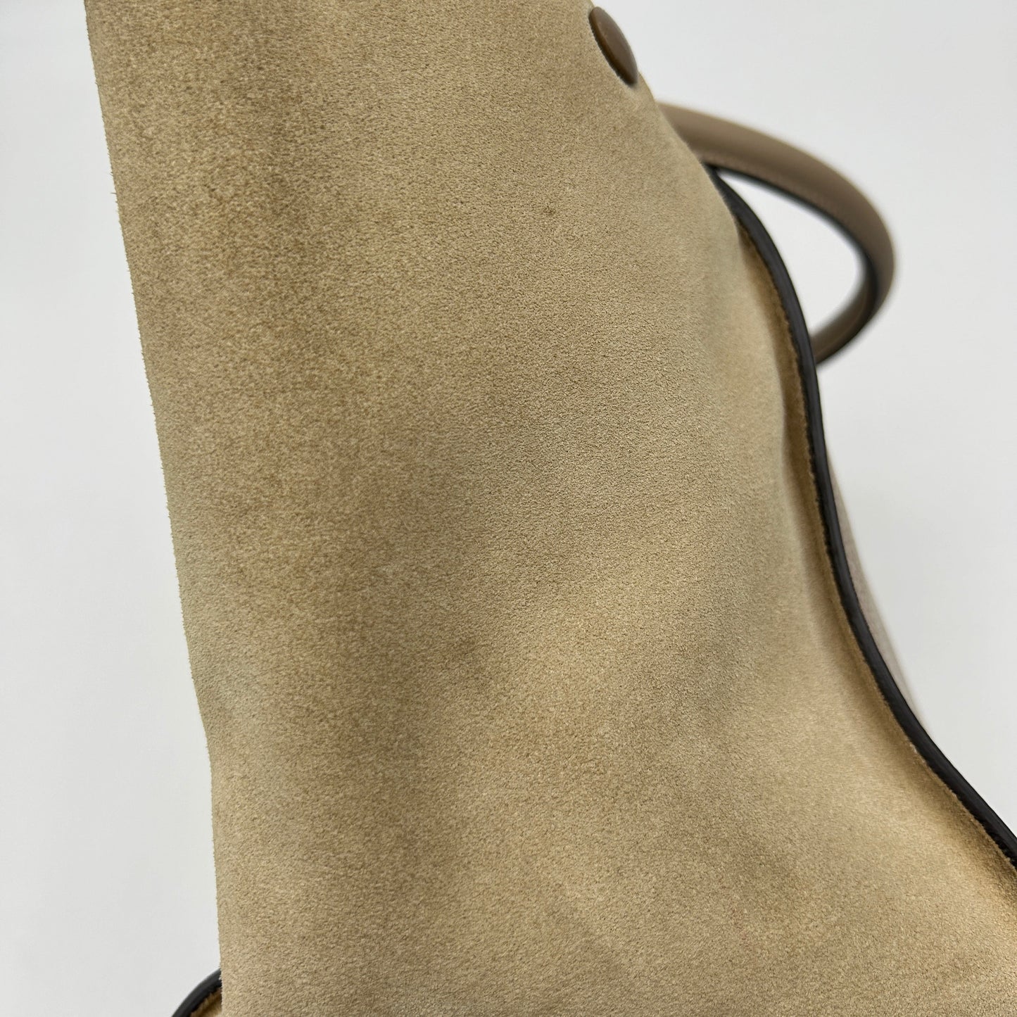 CÃƒÆ’Ã‚Â©line Trapeze Beige Leather Suede Medium Shoulder Bag