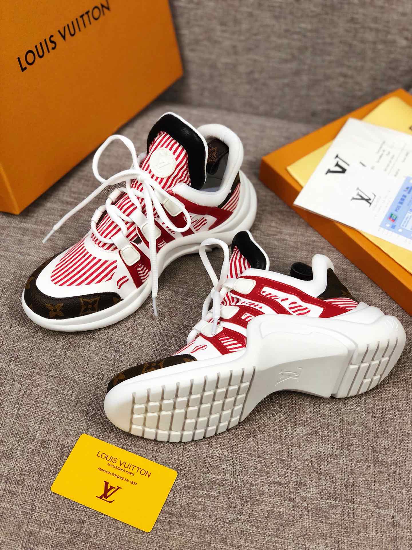 GLM - LUV Archlight White Red Brown Sneaker