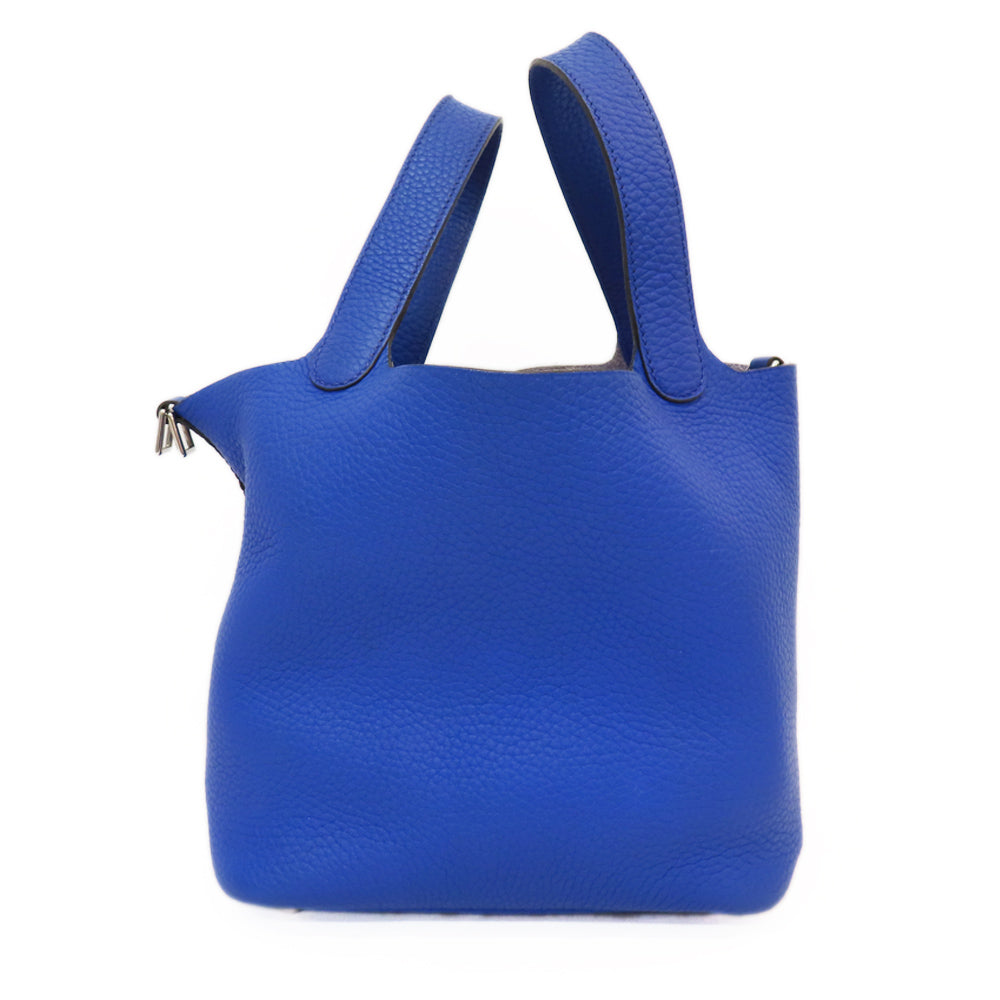 Hermes Picotin Lock PM  OÃƒÂ¥Ã‹â€ Ã‚Â» 2011 made blue electric silver gware trion claims handbags ladies ÃƒÂ¢Ã¢â‚¬â€œÃ‚Â¡ antique