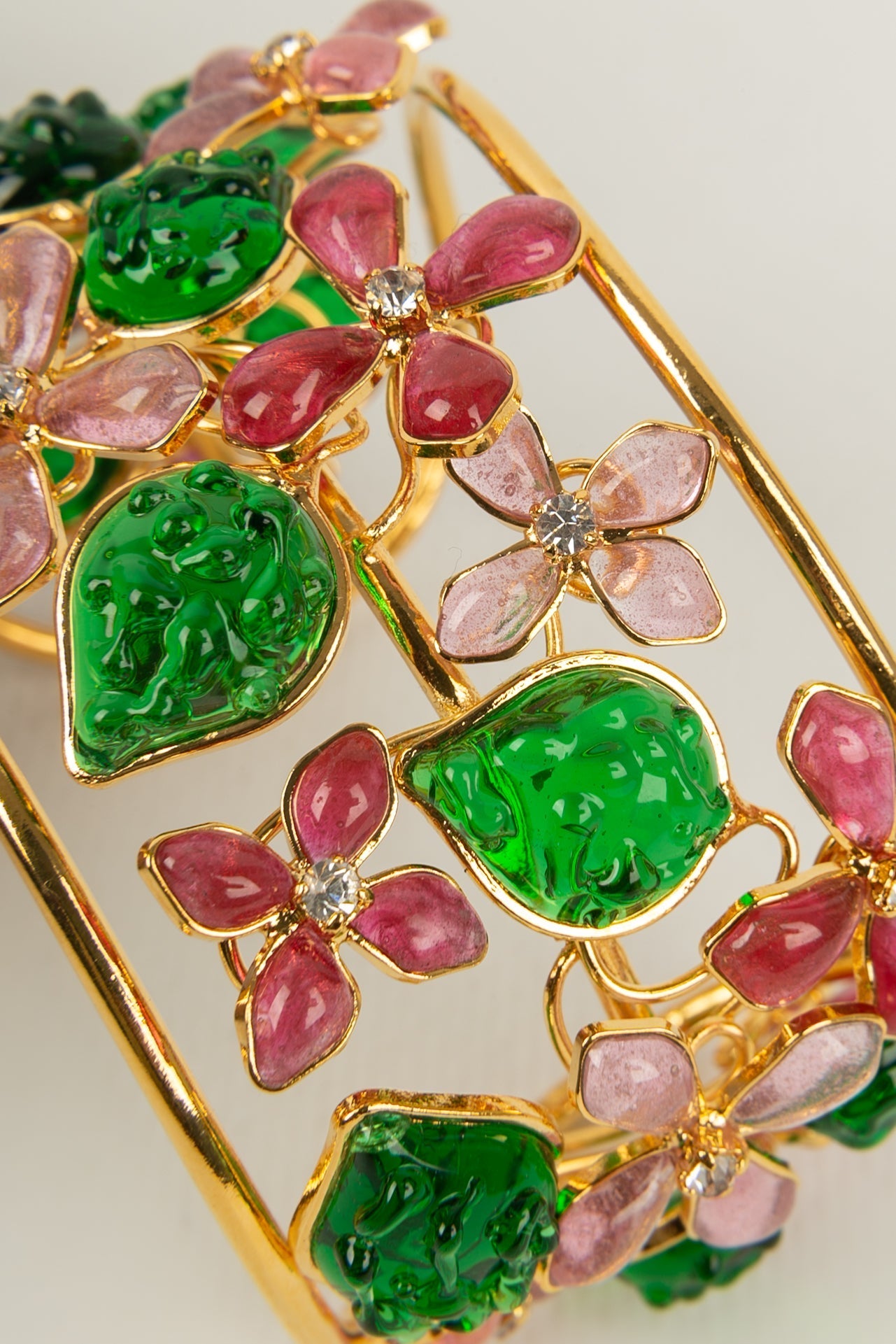 Bracelet manchette fleurs Augustine