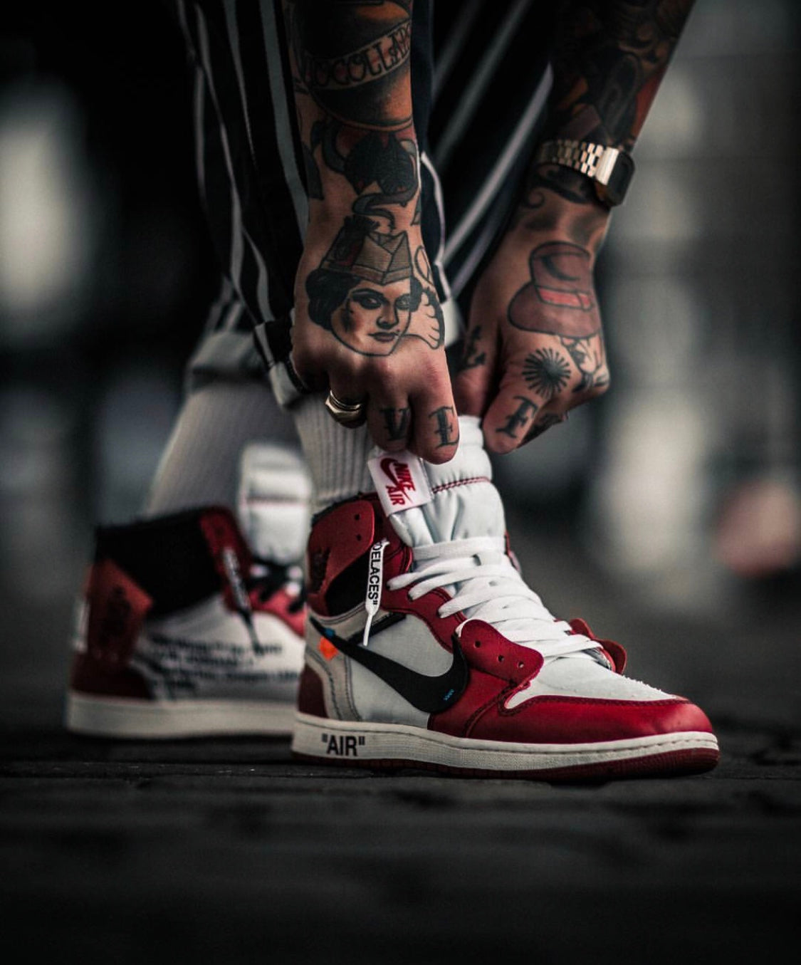 GLM - OW x AJ1 White Red