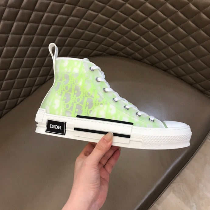 GLM - DIR B23 White and Yellow HIGH-TOP SNEAKER