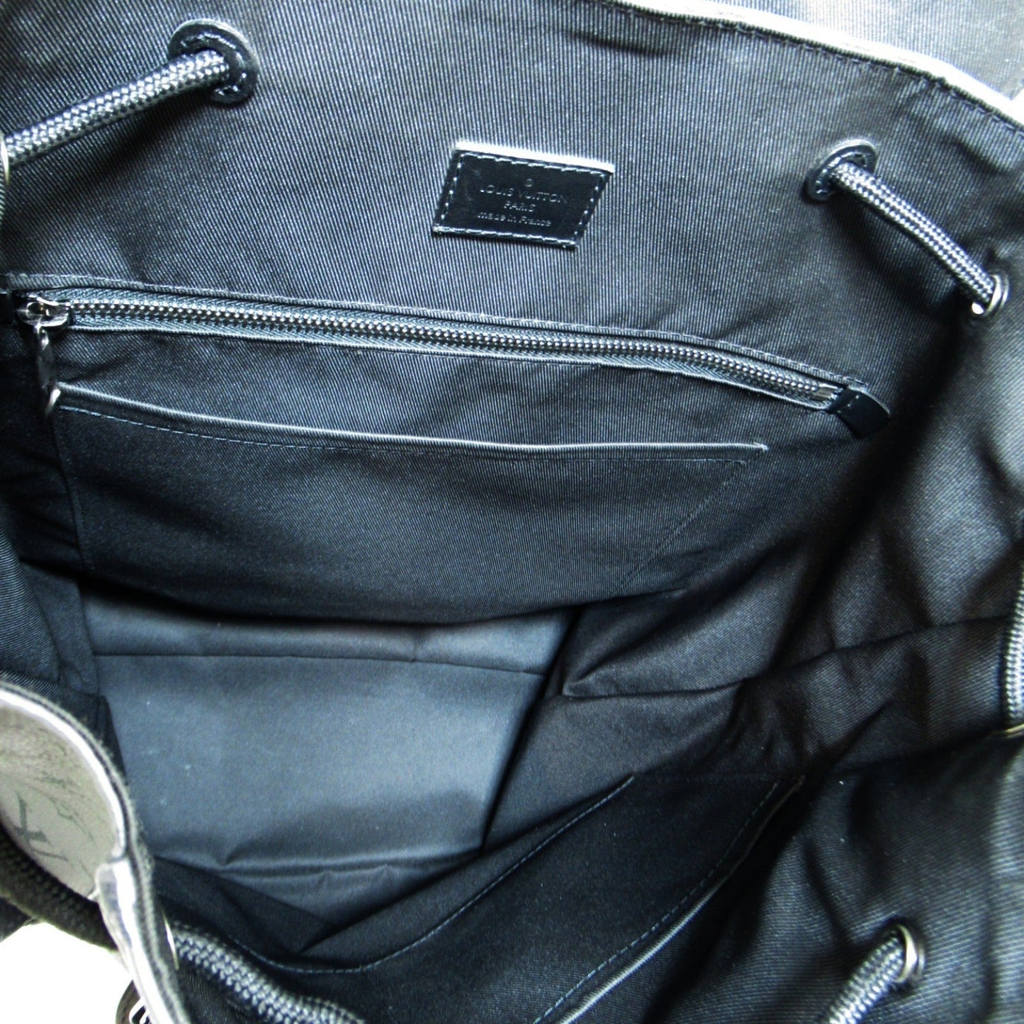 Louis Vuitton Christophers PM Backpack Bag PVC ted Canvas Monogram Eclipse Reverse  Grey M45419