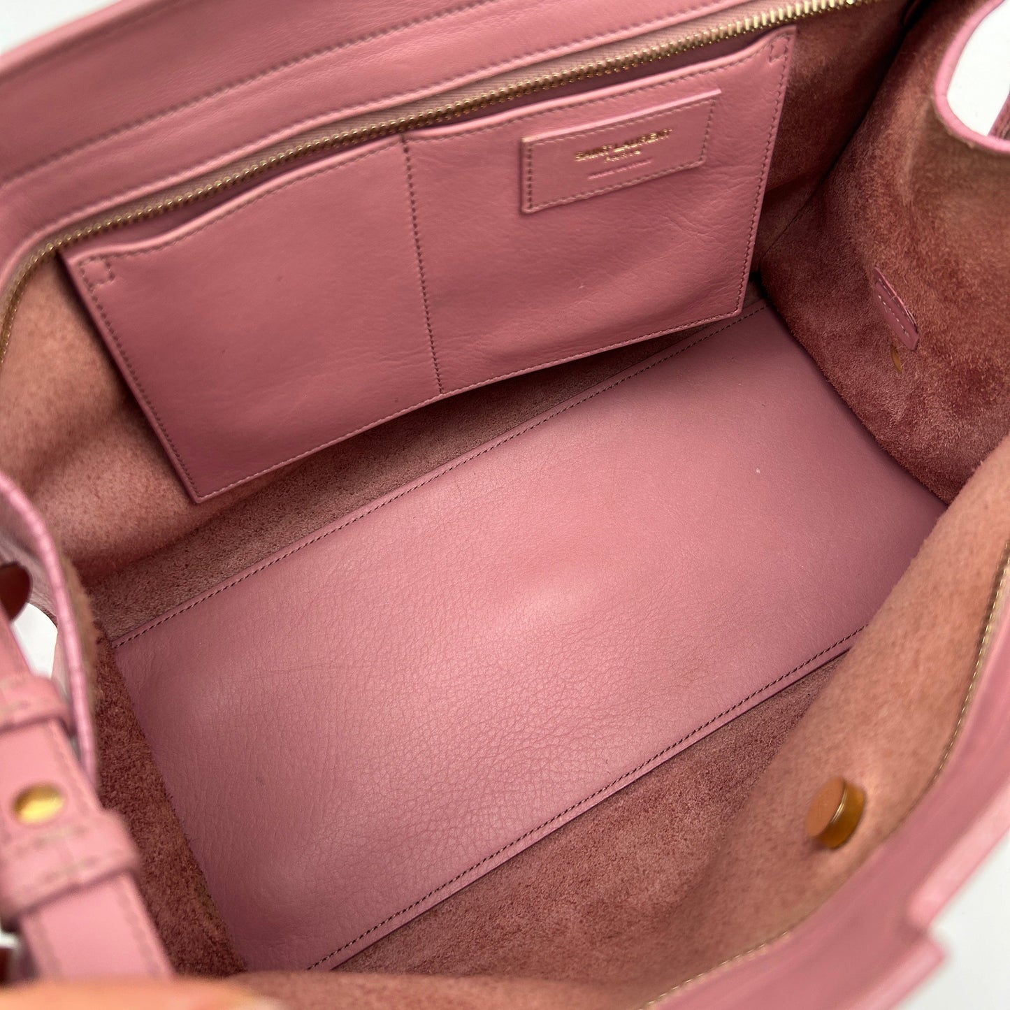 Saint Laurent Paris Ligne Y Mini Cabas Bag Pink Fuschia