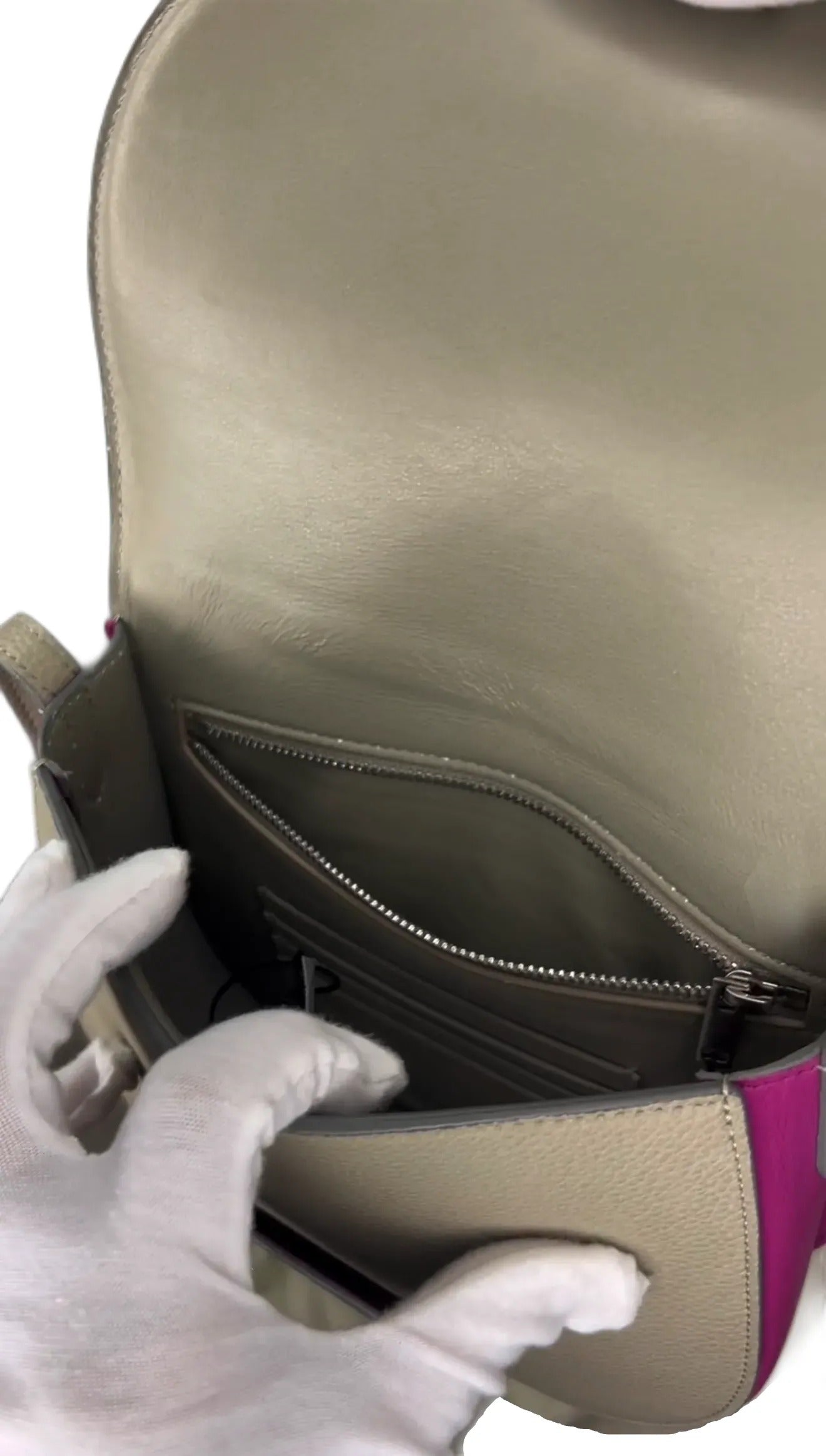 Celine - Trotteur Handbag - Leather Grey Plain TT-0001