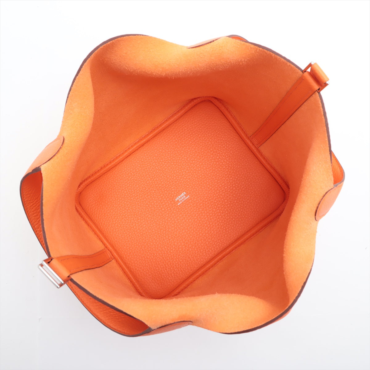 Hermes Picotin Lock MM clÃƒÆ’Ã‚Â©mence Orange Mini Silver G  W2024